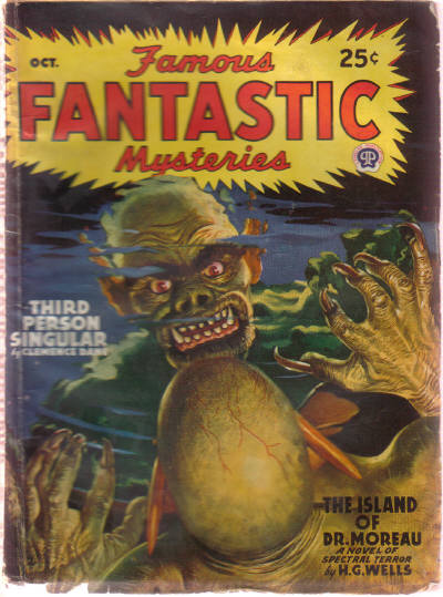 Image for Famous Fantastic Mysteries, Pulp October 1946, Volume 8, # 4 ( Island of Dr Moreau; Third Person Singular; Daemon; The Burial of the Rats )