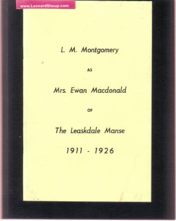 Image for L M Montgomery as Mrs Ewan Macdonald of the Leaksdale Manse 1911 - 1926 ( Lucy Maud ) ( Ontario )