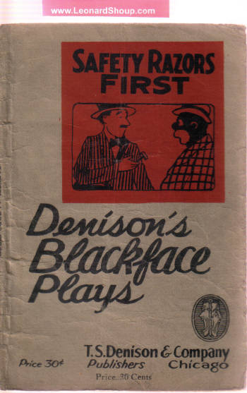 Image for Safety Razors First: A Blackface Act --- Denison's Blackface ( Minstrel ) Plays