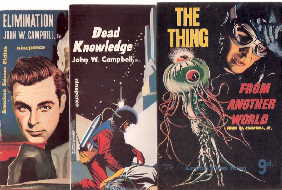 Image for American Science Fiction: The Thing from Another World ---with Dead Knowledge ---with Elimination ---3 Volumes ---by John Campbell (AKA - Who Goes There? / The Thing from Outer Space )( The Rats; Men of Ten Books; The Altruist; Frictional Losses )