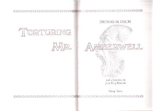 Image for Torturing Mr Amberwell ---by Thomas M Disch - Signed copy
