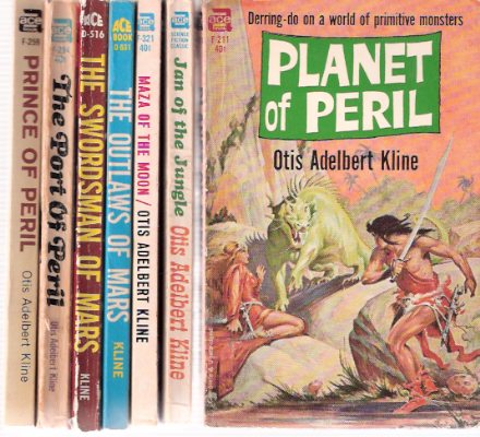 Image for Planet of Peril / Prince of Peril / Port of Peril / Swordsman of Mars / Outlaws of Mars / Maza of the Moon / Jan of the Jungle ---7 Volumes ---by Otis Adelbert Kline