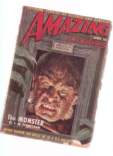 Image for Amazing Stories Science Fiction Pulp Magazine, Volume 23, # 4, April 1949 ( The Monster; Unthinkable; The Sun King; Daughters of Doom; Valley of the Croen )
