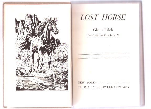 Image for Lost Horse -by Glenn Balch --a signed Copy