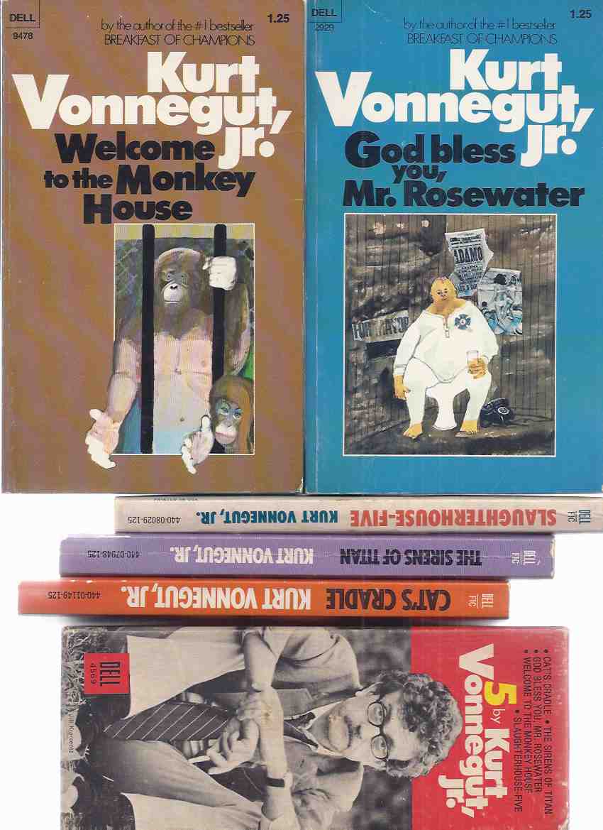 Image for 5 By Vonnegut: Slaughterhouse Five ---with The Sirens of Titan ---with Welcome to the Monkey House ---with God Bless You Mr Rosewater ---with Cat's Cradle ---5 Volumes in a Slipcase ( Slipcased / Boxed Set ) ( Kurt )