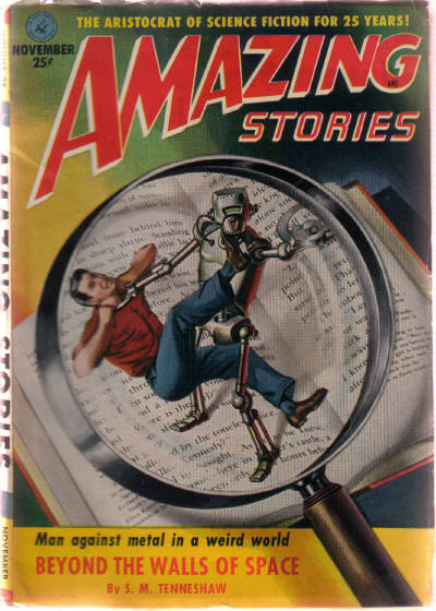 Image for Amazing Stories Science Fiction, volume 25, # 11, November 1951 ( Beyond the Walls of Space; Proud Asteroid; Pyramids from Space; The Space Witch; Step Out of Your Body Please; a Matter of Stupidity; etc )