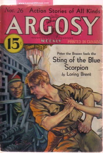 Image for Argosy Weekly Pulp Magazine, Volume 234, # 2, November 26. 1932 ( Time to Quit; White Collar Logger; Wood Fire Alibi; Men of Daring; Sting of the Blue Scorpion; Crocodile; Burn Witch Burn; Sunken Dollars; Women Duelists; Depression Prices; Ex-M P )