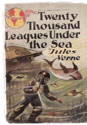 Twenty Thousand Leagues under the Sea ---by Jules Verne --- Round the World Library No. 63 ( Deep-Sea Diver / Nautilus Cover Art ) Image for Twenty Thousand Leagues under the Sea ---by Jules Verne --- Round the World Library No. 63 ( Deep-Sea Diver / Nautilus Cover Art )