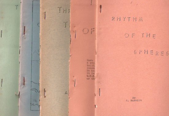 Image for FIVE Volumes: THROUGH The DRAGON GLASS, RHYTHM of the SPHERES, The PEOPLE of The PIT, The WOMAN of the WOOD, THREE LINES of OLD FRENCH ---by A Merritt ( Thru )