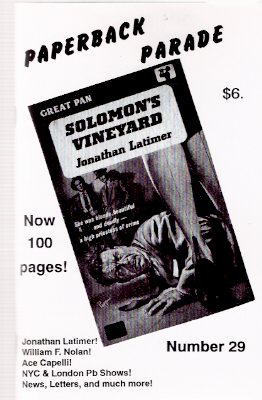 Image for Paperback Parade # 29 (includes: An Interview with William F Nolan; Nolan Bibliography; Jonathan Latimer Paperback Checklist; etc)
