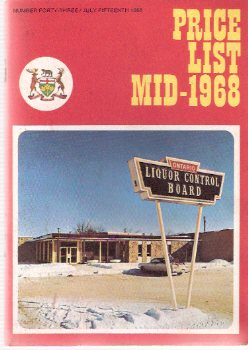 Image for Price List # 43 Mid-1968 - LCBO - Liquor Control Board of Ontario ( L C B O )( Number Forty-Three, July 15th 1968 )