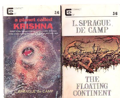 Image for A Planet Called Krishna (aka: Queen of Zemba / Cosmic Manhunt ) ---with The Floating Continent ( Signed ) (aka: Search for Zei ) ---2 Volumes ---by L Sprague de Camp
