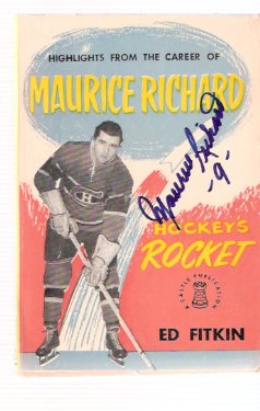 Highlights from the Career of Maurice Richard - Hockey's Rocket - Signed By Maurice Richard ( Montreal Canadiens / NHL / National Hockey League related) Image for Highlights from the Career of Maurice Richard - Hockey's Rocket - Signed By Maurice Richard ( Montreal Canadiens / NHL / National Hockey League related)