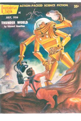 Image for Imaginative Tales, July 1956 ( Thunder World; Field Trip; Man Without a Planet; space Traveler's Revenge; Flight of the Ark II; Jason and the Maker )