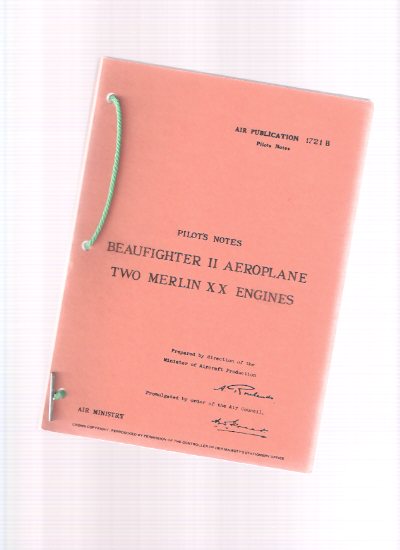 Image for Pilot's Notes: Beaufighter II Aeroplane, Two Merlin XX Engines