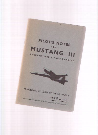 Image for Pilot's Notes: MUSTANG III, Packard Merlin V-1650-3 Engine