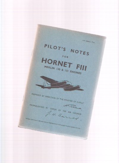 Pilot's Notes: Hornet FIII, Merlin 130 and 131 Engines Image for Pilot's Notes: Hornet FIII, Merlin 130 and 131 Engines