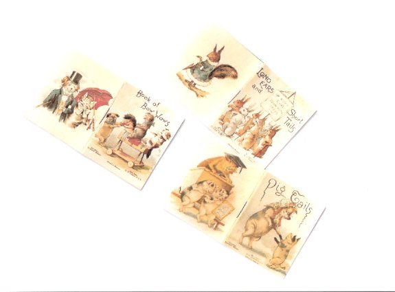 Image for Ernest Nister: Pig Tails ---with Book of Bow Wows ---with Long Ears and Short Tails ---3 Books (about 2 x 2.5 inches)