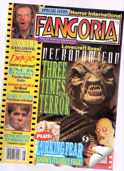 Image for Fangoria Magazine, August 1994, # 135 (includes: The Lurking Fear /and/ Necronomicon )