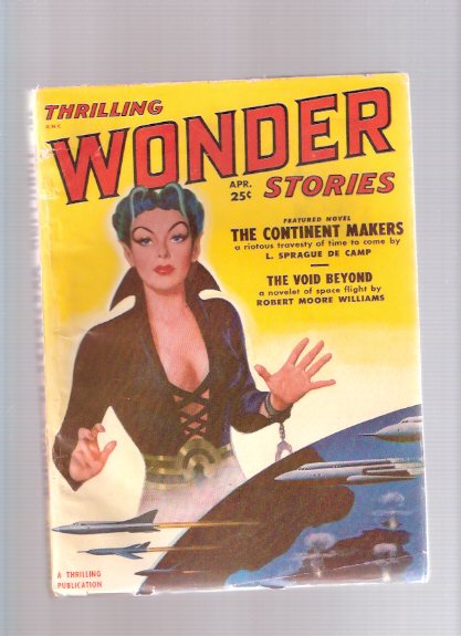 Image for Thrilling Wonder Stories Pulp, April 1951, Volume 38, # 1 ( Continent Makers; the Void Beyond; Milord's Methuselah; The Replaced; Overtime; I'm a Stranger Myself; The First Long Journey; Deception )