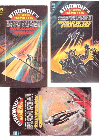 Image for Starwolf Trilogy: The Weapon from Beyond ---with The Closed Worlds ---with World of the Starwolves ---3 Volumes ---book 1, 2 and 3 ---by Edmond Hamilton