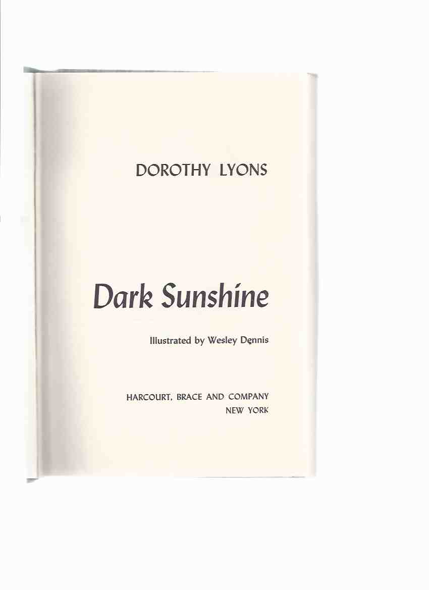 Image for Dark Sunshine ---by Dorothy Lyons