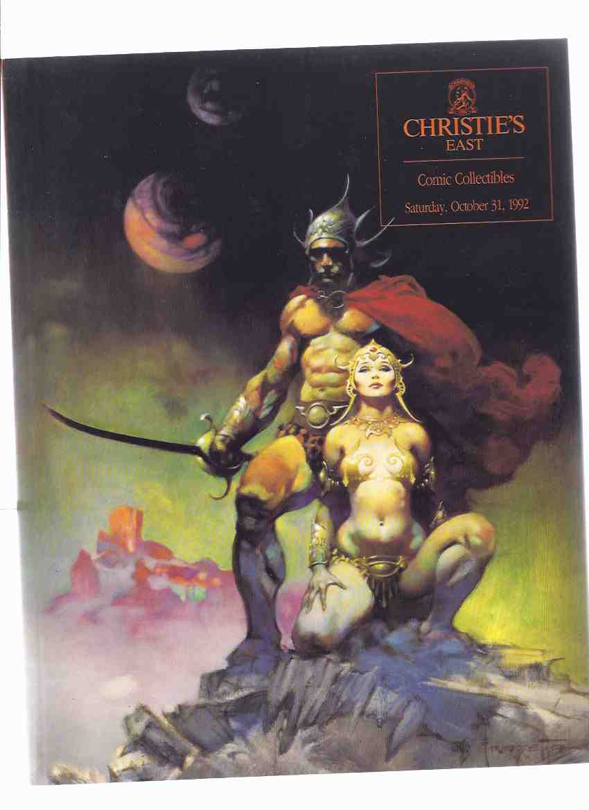Image for Christie's East Comic Collectibles, Sunday October 31, 1992 --- Auction Catalogue (cover Art By Frank Frazetta Showing Mastermind / Fighting Man of Mars Cover for the John Carter of Mars Book Club Series )(includes Results Sheet )