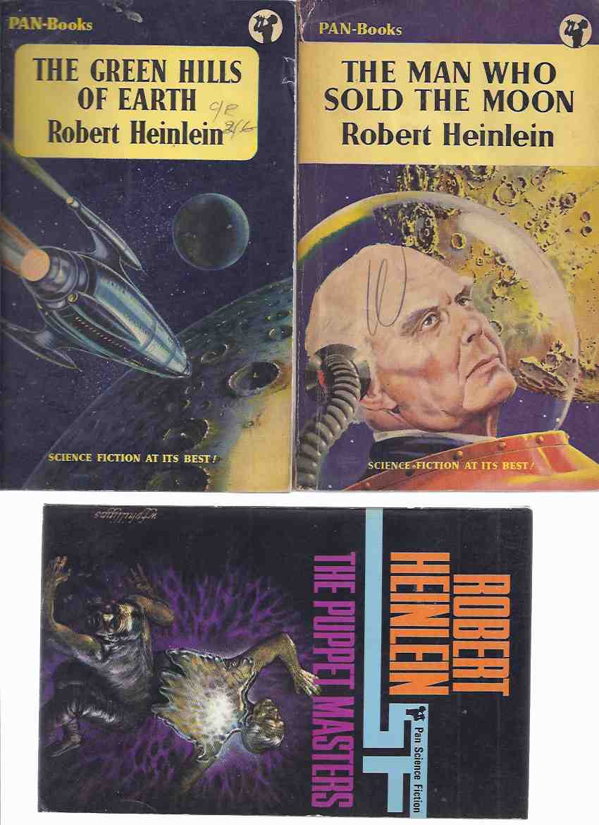 Image for The Man Who Sold the Moon ---with The Green Hills of Earth ---with The Puppet Masters ---3 By Robert Heinlein ( UK PAN Editions )
