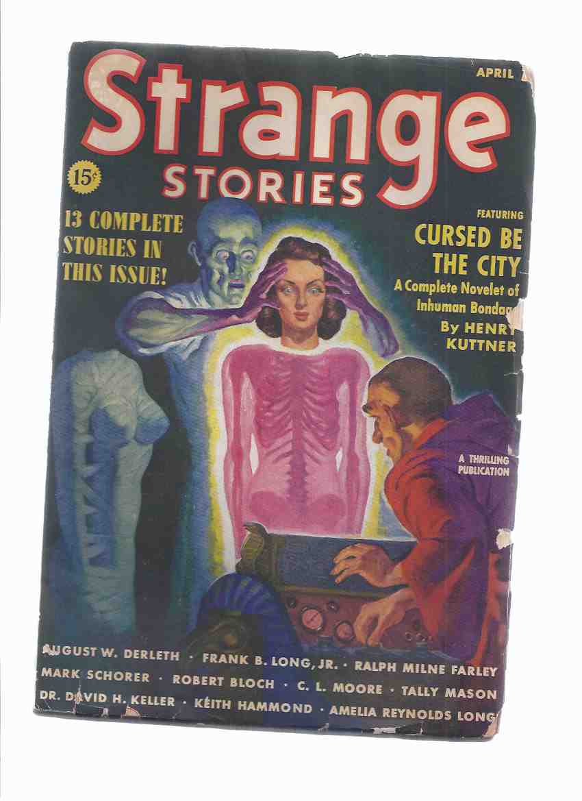 Image for Strange Stories Pulp magazine, Volume 1, # 2, April 1939 ( Logoda's Heads; Cursed be the City; Lord of Evil; Box from the Stars; Creeper in Darkness; Bells of Horror, etc)