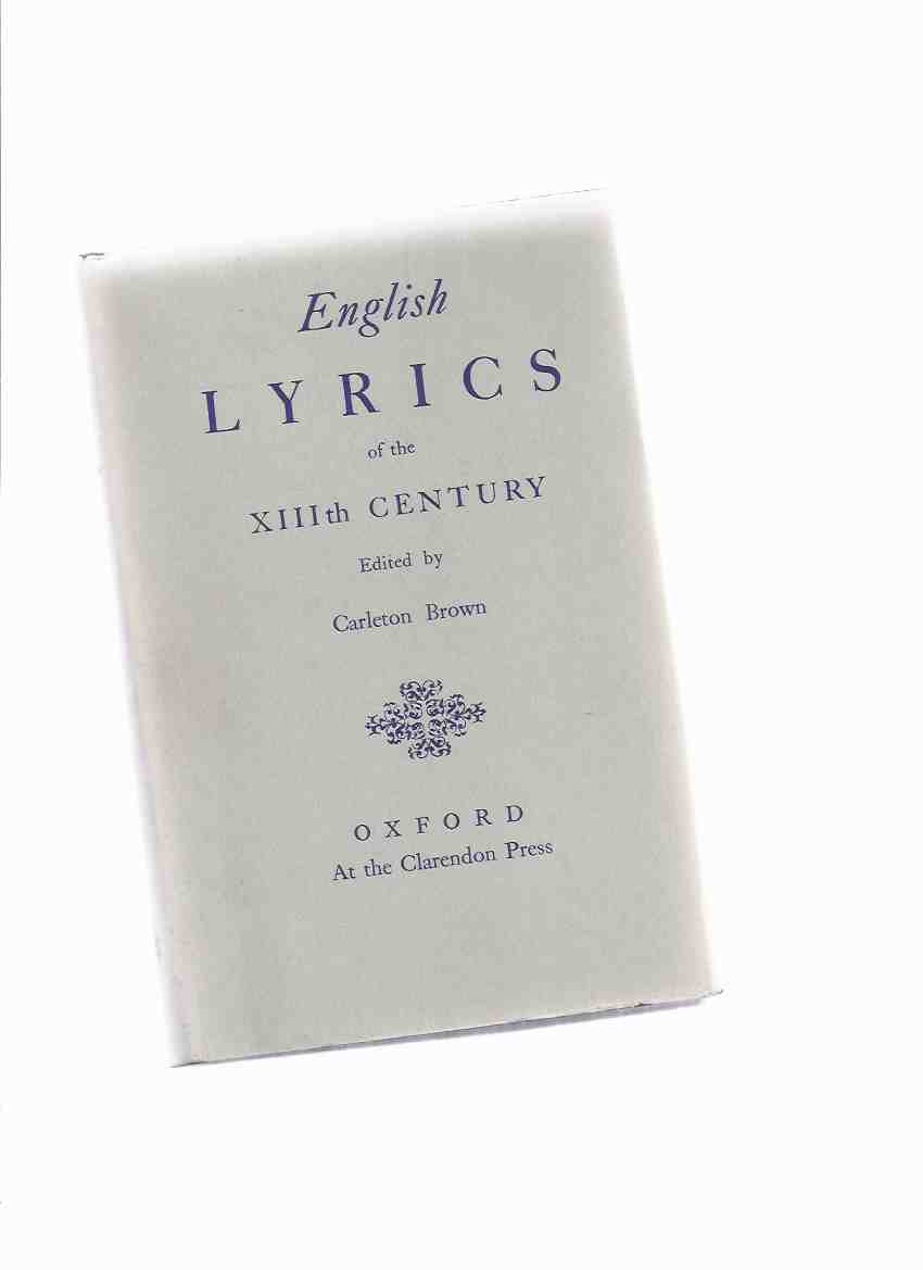 Image for English Lyrics of the XIIIth Century ( 13th C. / Poetry / Poems )