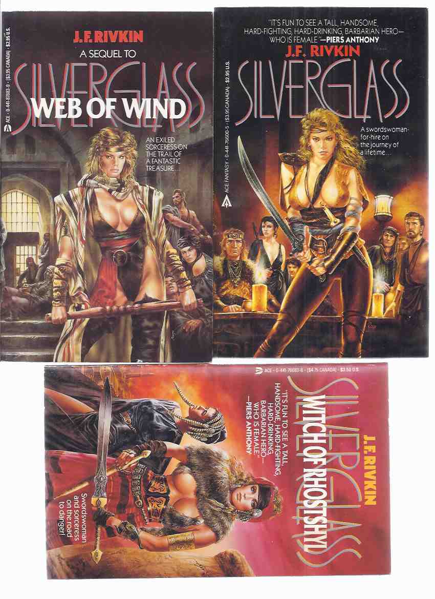 Image for Silverglass ---with Web of Wind ---with Witch of Rhostshyl ---book 1, 2 and 3 of the Series By J F Rivkin -THREE VOLUMES -all Signed