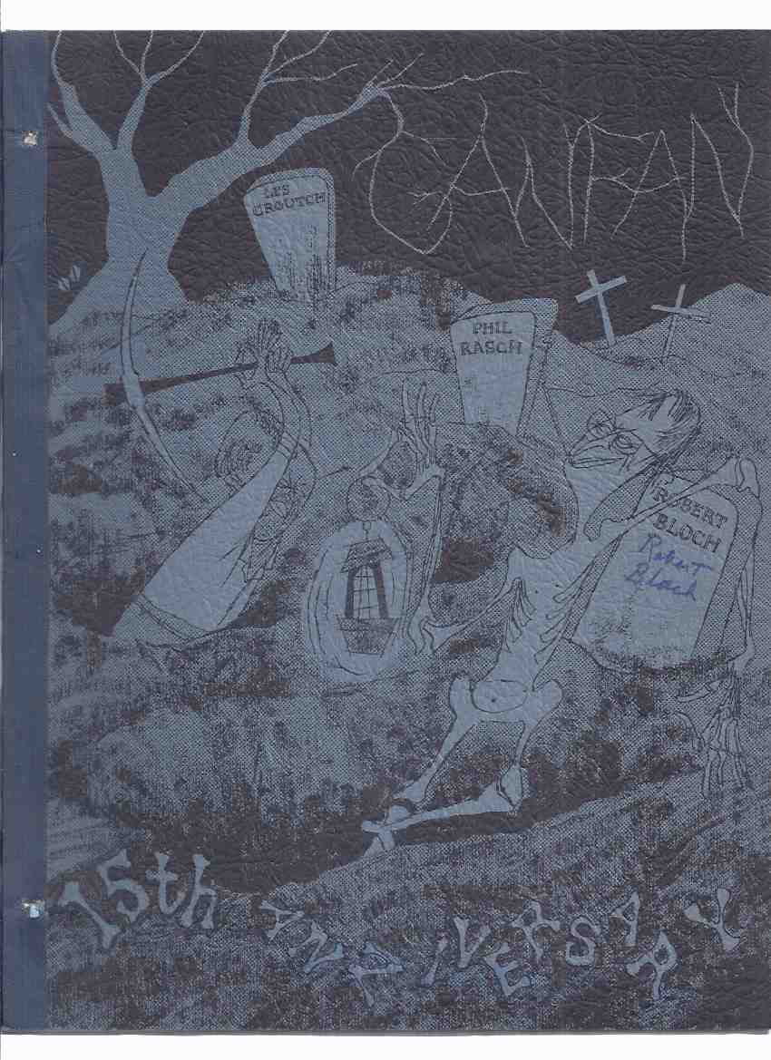 Image for CanFan, February 1957: Canadian Fandom Magazine, Feb. 1957, issue # 33a: 15th Anniversary --- Signed By Robert Bloch on His Tombstone ( FANZINE )