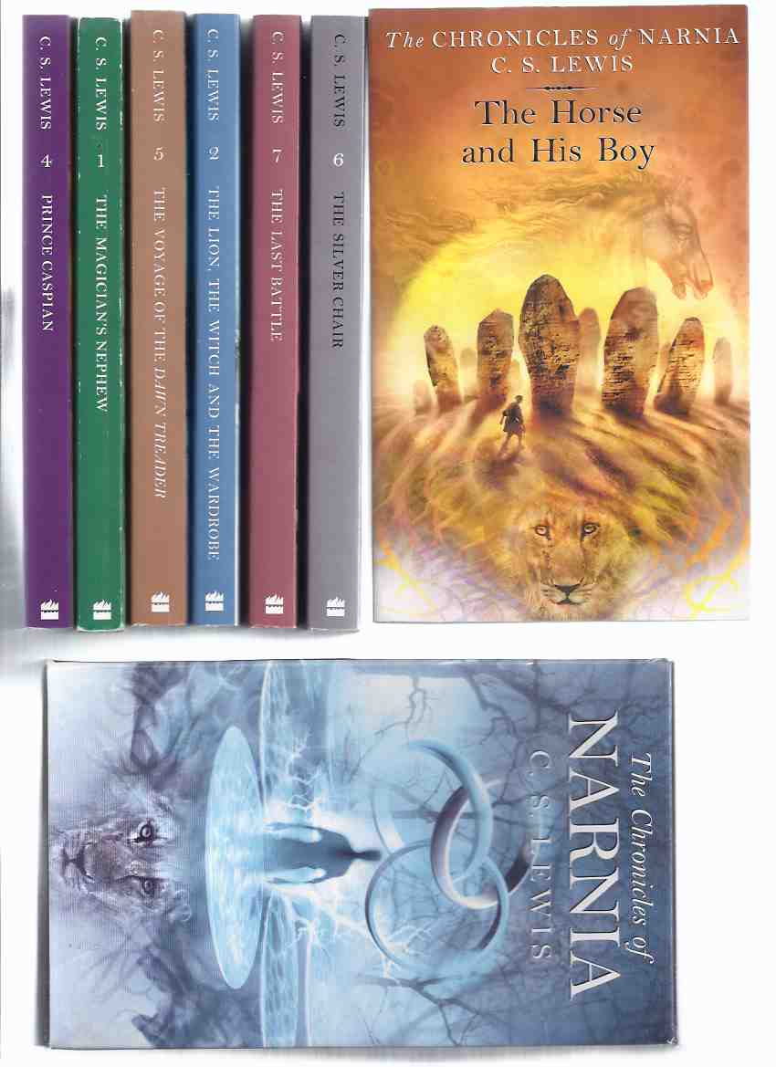 C S LEWIS - Narnia Chronicles: The Lion, the Witch & the Wardrobe - Prince Caspian - Voyage of the Dawn Treader - Silver Chair -The Horse & His Boy - Magician's Nephew - Last Battle --- Seven Volumes in a Slipcase ( Boxed Set )( Book 1 2 3 4 5 6 7 ) Image for C S LEWIS - Narnia Chronicles: The Lion, the Witch & the Wardrobe - Prince Caspian - Voyage of the Dawn Treader - Silver Chair -The Horse & His Boy - Magician's Nephew - Last Battle --- Seven Volumes in a Slipcase ( Boxed Set )( Book 1 2 3 4 5 6 7 )