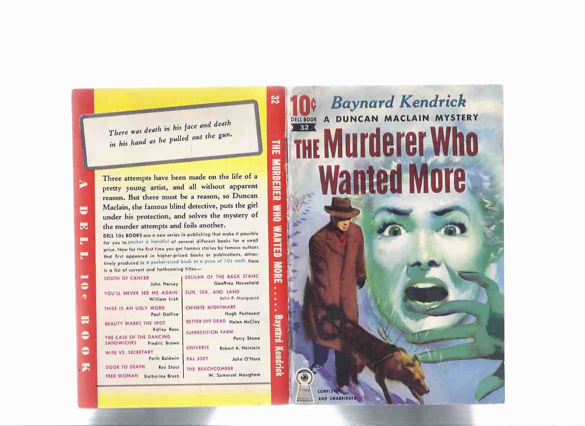 Image for The Murderer Who Wanted More -a Duncan Maclain Mystery -by Baynard Kendrick --Dell 10 Cent # 32 ( Dell Dimer )(story taken from Make Mine Maclain )