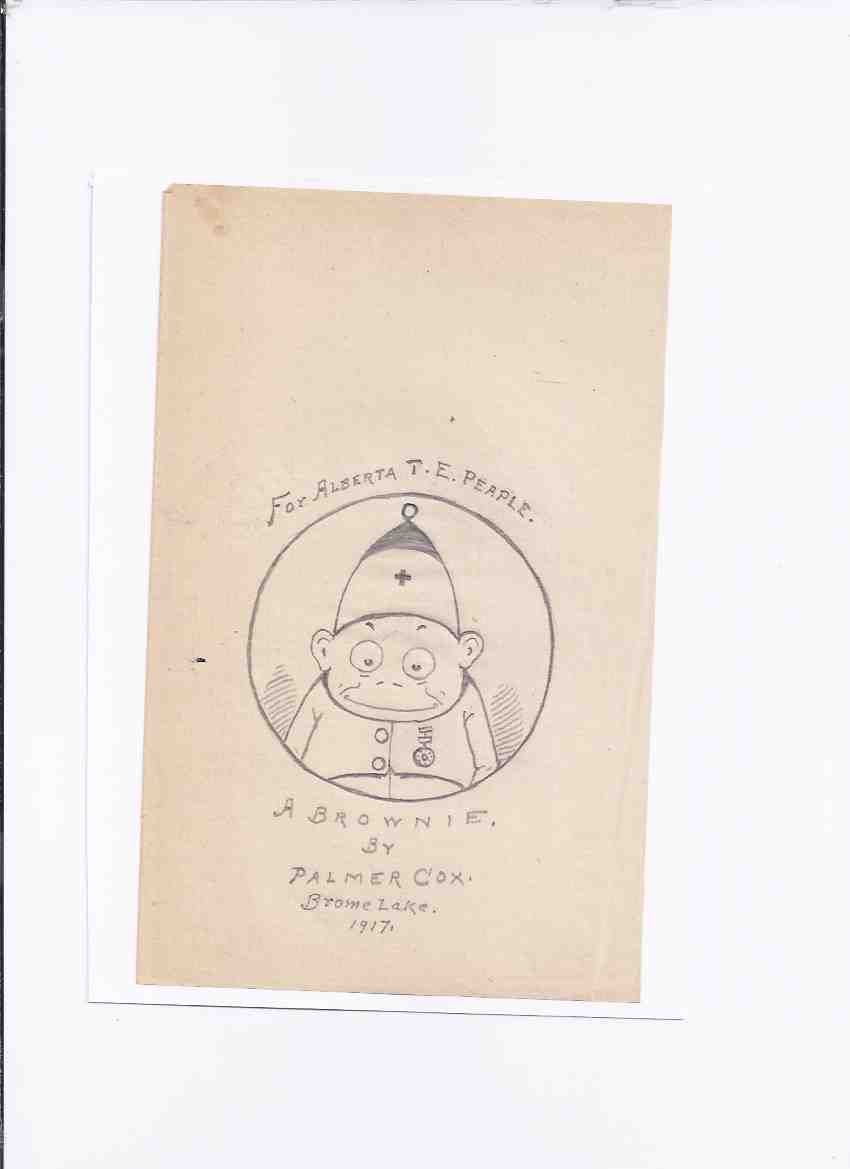 Image for A BROWNIE ---by Palmer Cox ( Original Art )( Brome Lake Quebec 1917 )( Artwork )