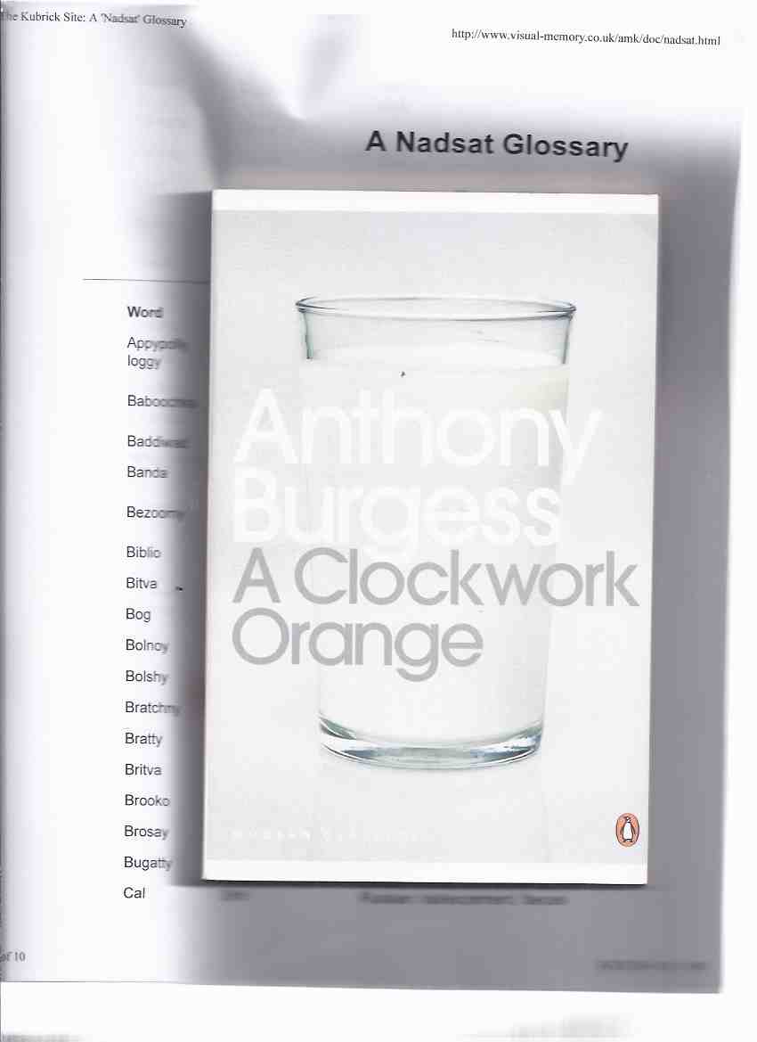 Image for A Clockwork Orange ---by Anthony Burgess --- Penguin Modern Classics Series )(includes the 7th Chapter )(includes a GLOSSARY of the NADSAT Language )
