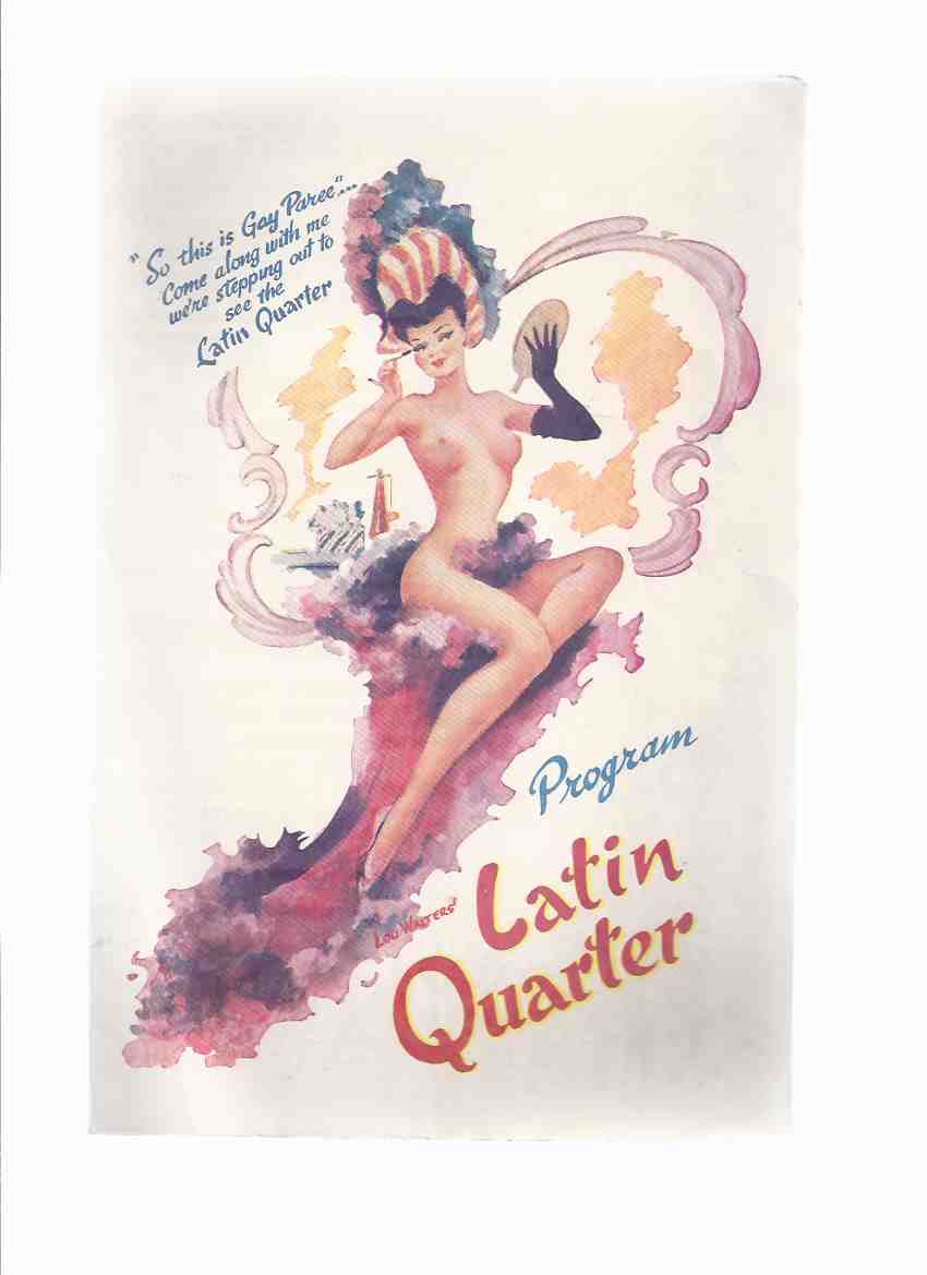 Image for Lou Walters LATIN QUARTER Restaurant Program --- New York Theatre Restaurant 1949 - Mardi Gras De Paree ( Theater )