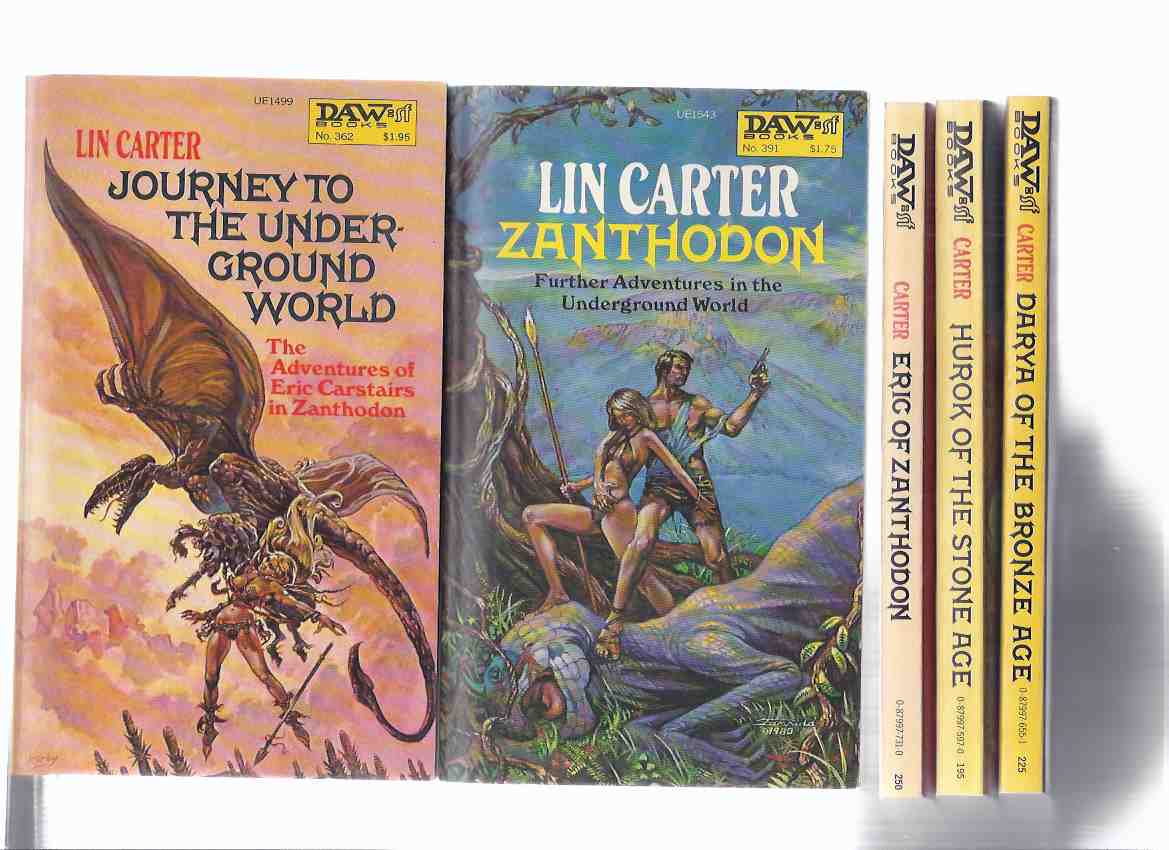 Image for Eric Carstairs: Journey to the Underground World; Zanthodon; Darya of the Bronze Age; Hurok of the Stone Age; Eric of Zanthodon ---book 1, 2, 3, 4, 5 of the Series ---by Lin Carter -FIVE VOLUMES