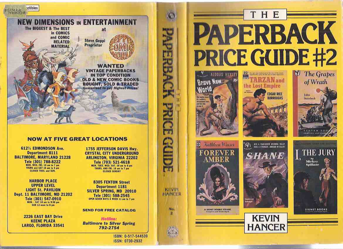 Image for The Paperback Price Guide # 2 -by Kevin Hancer ( Vintage Paper Back Publishers Bibliography - 2nd / Second edition )