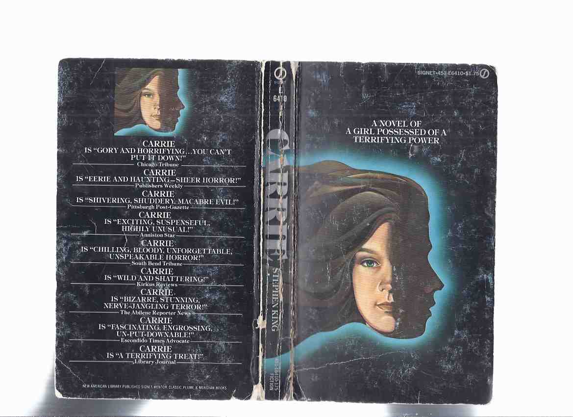 Image for Carrie -by Stephen King --a Novel of a Girl with a Terrifying Power ( 1st Canadian Edition )