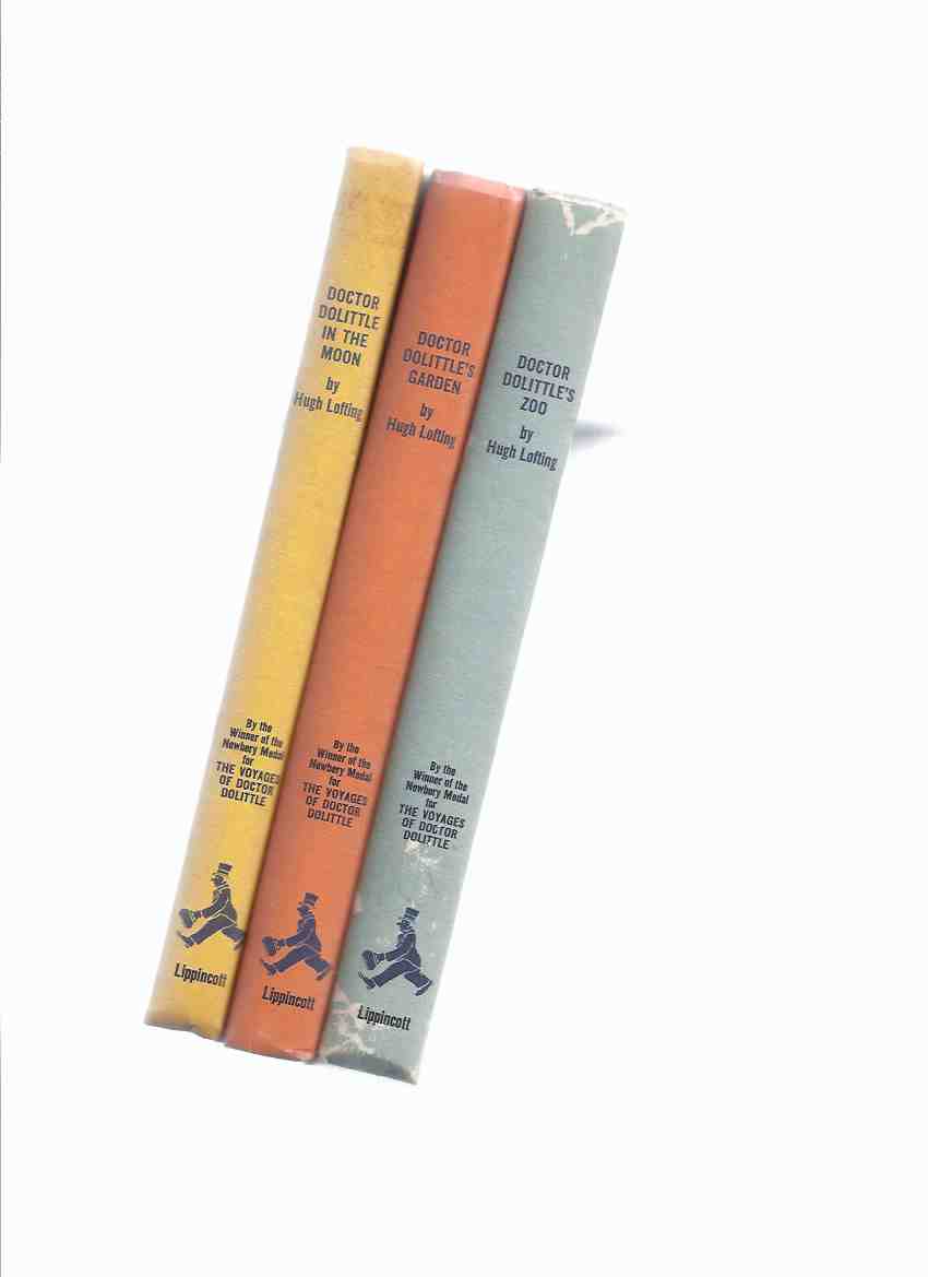 Image for Doctor Dolittle in the Moon ---Dr Dolittle's Garden --- Dr Dolittle's Zoo -by Hugh Lofting, Illustrated By the Author ---THREE VOLUMES