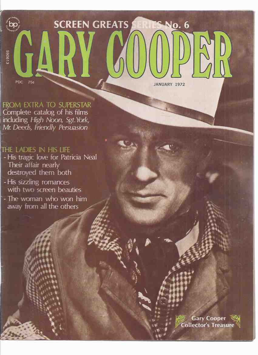 Image for Screen Greats Series, Volume 1, No. 6 - Gary Cooper Collector's Treasure / Issue (inc. articles about; Lupe Velez; Marriage; Daughter Maria; Sergeant York; Patricia Neal; High Noon, etc)