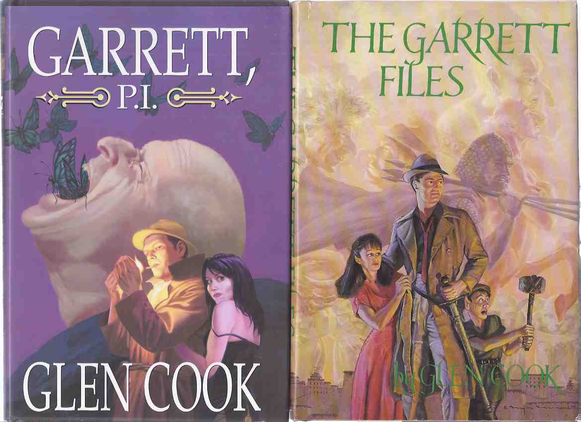 Image for TWO VOLUMES containing Six books: The Garrett Files: Sweet Silver Blues, Bitter Gold Hearts, Cold Copper Tears ---with Garrett, P.I.: Old Tin Sorrows; Dread Brass Shadows; Red Iron Nights -by Glen Cook ( volumes 1, 2, 3, 4, 5, 6 )