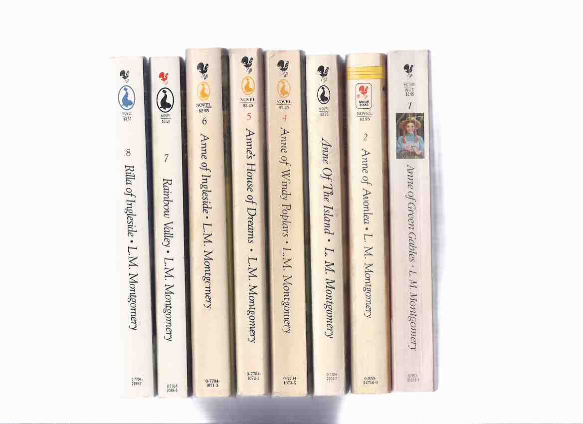 Image for 8 Volumes / Books - L M Montgomery Novels: Anne of Green Gables --- Anne of Avonlea --- Anne of the Island --- Anne of Windy Poplars --- Anne's House of Dreams --- Anne of Ingleside --- Rainbow Valley --- Rilla of Ingleside