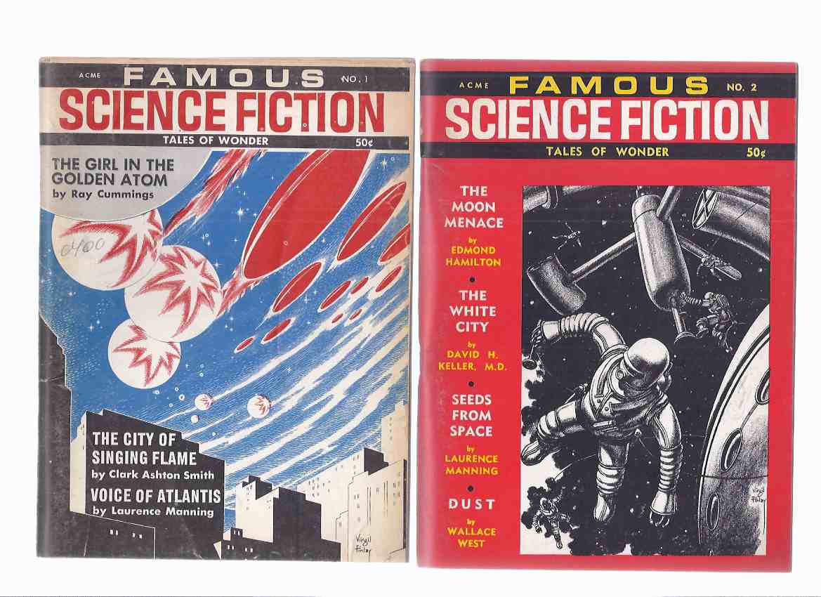 Image for Famous Science Fiction: Tales of Wonder Volume 1 -# 1, 2, 3, 4, 6 /and/ Vol. 2 # 7, 8, 9 --EIGHT ISSUES ( Plague; Moon Menace; City / Beyond Singing Flame; City Spiders; Master of Octopus; Dragon-Kings; Fires Die Down; Not By Its Cover; Glance Ahead, etc)