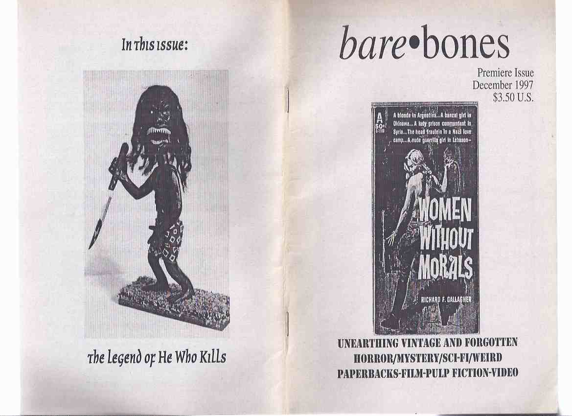 Image for Bare Bones, Unearthing Vintage and Forgotten Horror / Mystery / Sci-Fi / Weird Paperbacks - Film - Pulp Fiction - Video, Volume 1, # 1( Tanner Series / Prey Series / Super Science Fiction Magazine, etc)