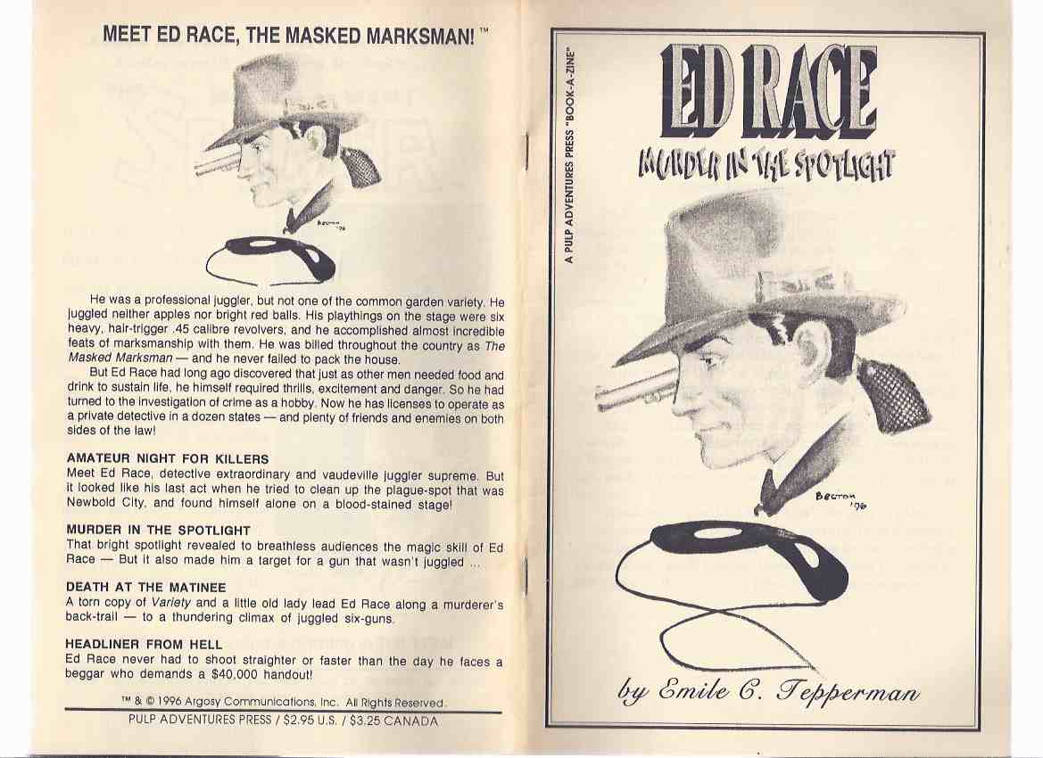 Image for ED RACE: Murder in the Spotlight, Four ED RACE Action Yarns from The SPIDER ( Pulp Magazine )(inc. Amateur Night -for Killers; Murder in the Spotlight; Death at the Matinee; Headliner from Hell )