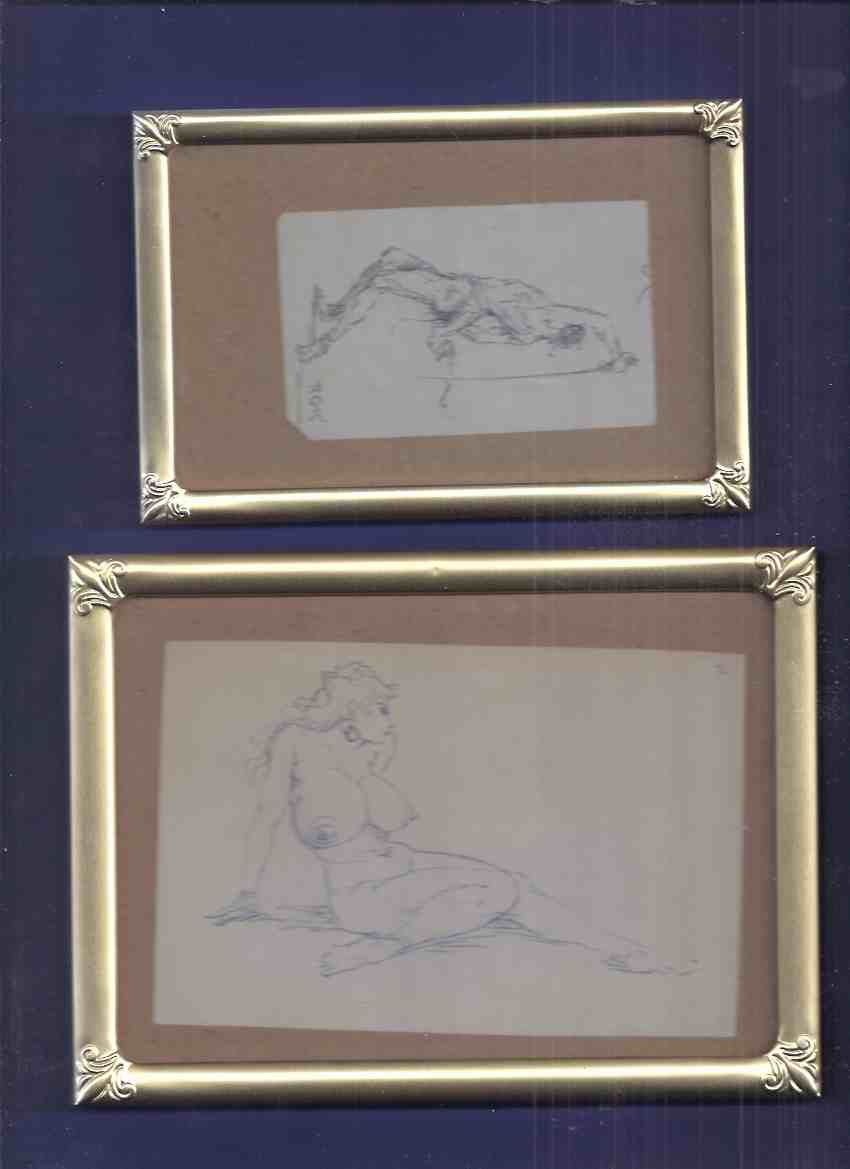 Image for ORIGINAL ART: Two Sketches By Roy Krenkel ( Swordsman /and/ Large Breasted Nude Woman )
