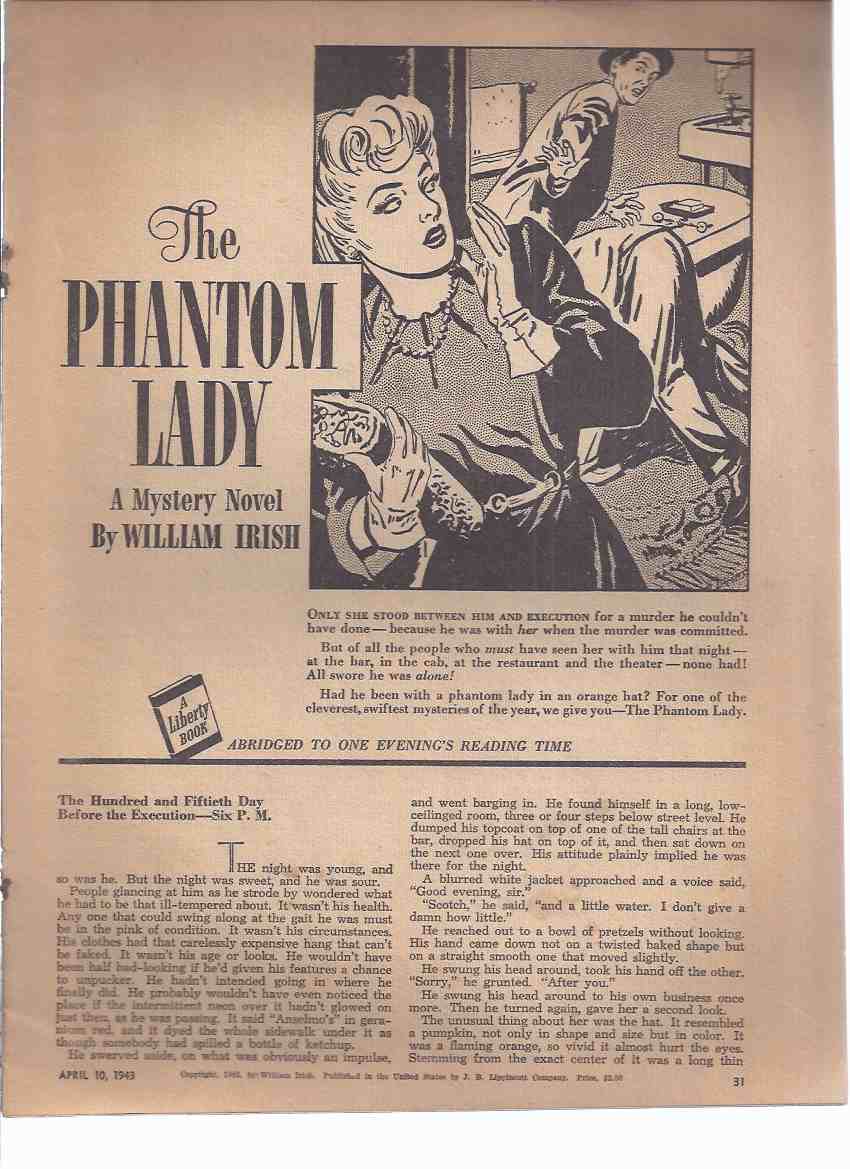 Image for The Phantom Lady -by William Irish ( A Liberty Magazine Abridged Edition )