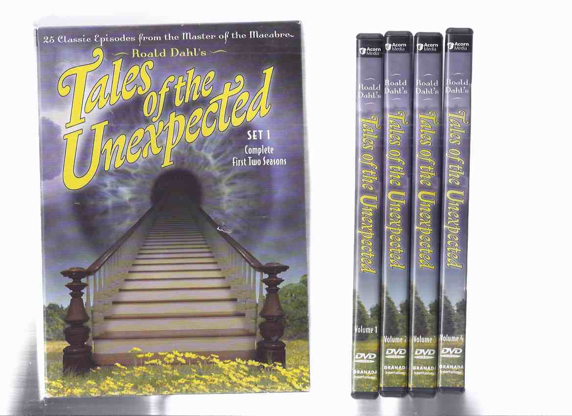 Image for Roald Dahl's Tales of the Unexpected, Season 1 / 2 (4 DVDs in Slipcase )(inc. Mrs Bixby and the Colonel's Coat; Lamb to the Slaughter; The Landlady; Royal Jelly; The Hitch-Hiker; Georgy Porgy; Poison; Fat Chance; Mr Botibol's First Love; Umbrella Man etc)